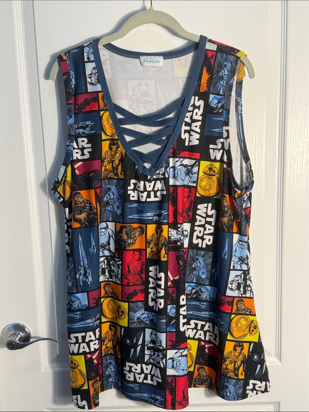 Star Wars Disney Enchanted Dress Shop Criss-Cross V-Neck Dress XL L32” Cotton